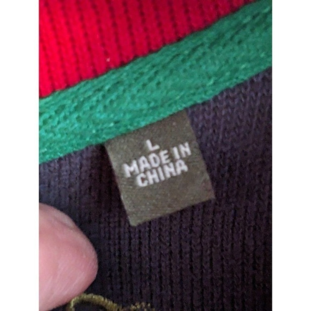 Orvis Mens 1/4 Button Pullover Casual Red Sweatshirt Sz L -xl cotton - Picture 5 of 5